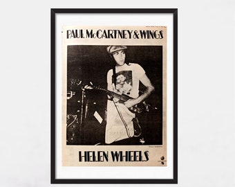 Paul McCartney And Wings – Helen Wheels - 1973 -  poster, vintage, advertising, no reproduction, retro poster, wall art - j2
