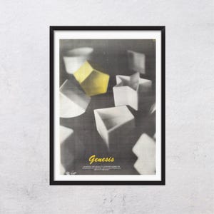 GENESIS 1983 - Génesis- Original, auténtico, página recortada, cartel, vintage, años 80, rock, música - J2