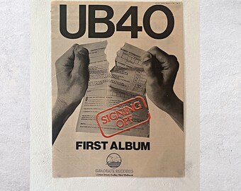 UB40 1980 - Signing off - Original, Authentic, Promo Adv Magazine
