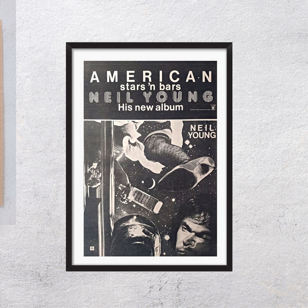 NEIL YOUNG 1977 - American Stars 'n Bars - Music Magazine Page Vintage ...