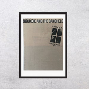 SIOUXSIE AND The BANSHEES Happy House 1980 Melody Maker - Original, auténtico, cartel promocional, página vintage, años 80, rock, música - J4