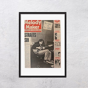 DIRE STRAITS Making Movies 1980 Melody Maker - Original, auténtico, póster promocional, página vintage, años 80, rock, música - J5