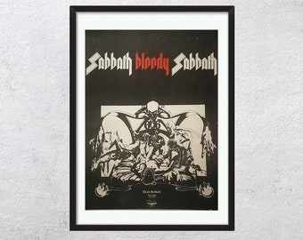 BLACK SABBATH 1973 - Sabbath Bloody Sabbath - auténtico, vintage, promocional, página de revista publicitaria, música, publicidad, álbum, lanzamiento, Ozzy Osbourne - J8