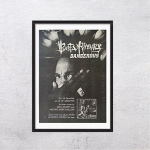 BUSTA RHYMES DANGEROUS 1997 adv page - original, poster, publicidad, pagina, revista, vintage, 1990s - J4