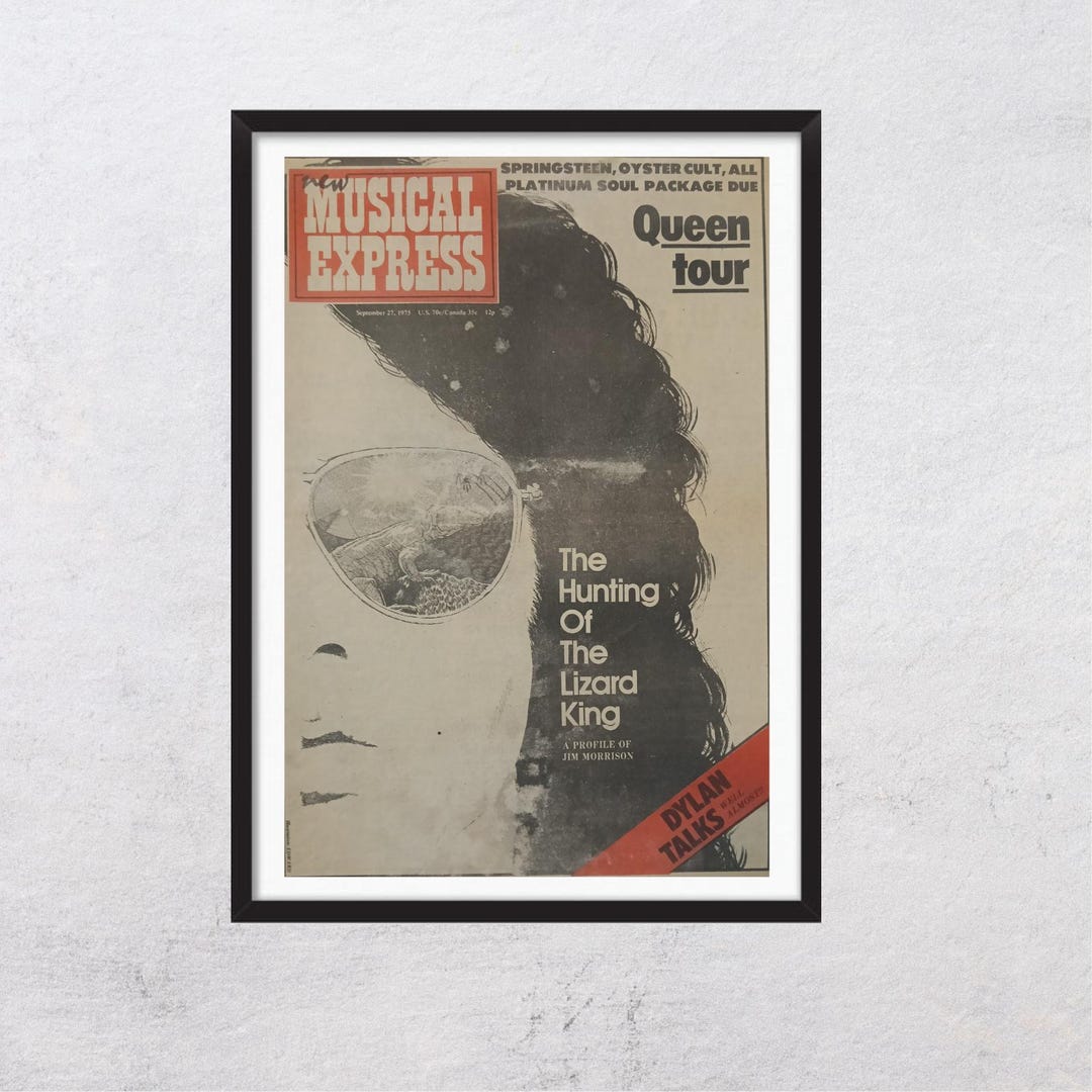JIM MORRISON 1975 - First Magazine Page - Music Magazine Adv - J8 - Etsy