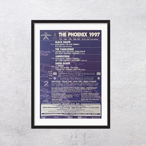 PHOENIX FESTIVAL Featuring David Bowie Apex Twins 1997 Adv Page