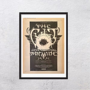 THE CULT 1986 - Love Removal Machine -Melody Maker - Original, auténtico, cartel promocional, página vintage, años 80, rock, música - J3