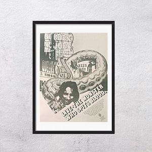 ALICE COOPER The Alice Cooper Show 1977 -  poster, vintage, advertising, 1970s, no reproduction, retro poster, wall art - J1
