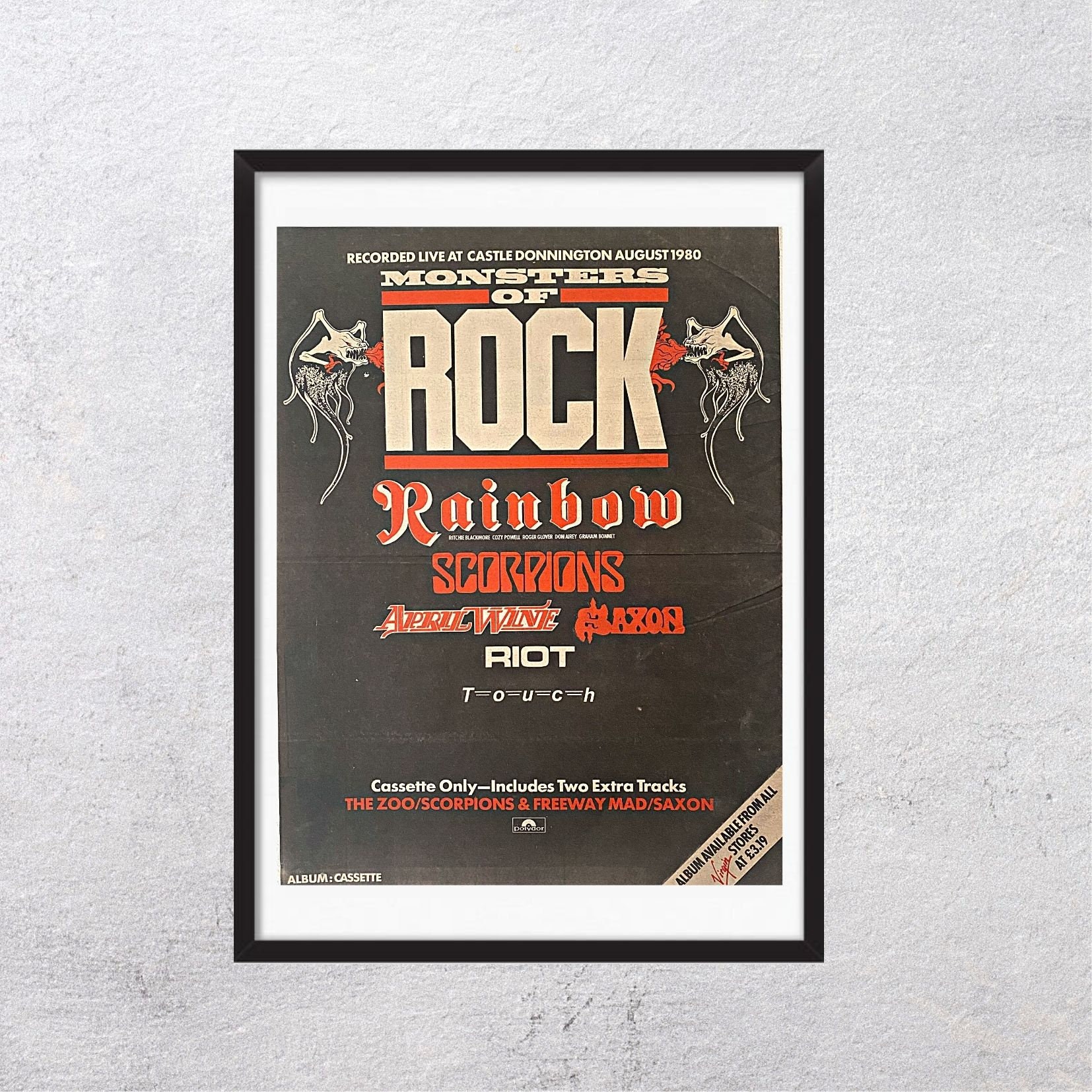 MONSTER OF ROCK Featuring Judas Priest Rainbow Scorpions Saxson 
