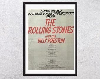 THE ROLLING STONES and Billy Preston 1973 - Uk Tour Sept '73 - authentic, vintage, page, music, rock, album, records, magazine - RAC3
