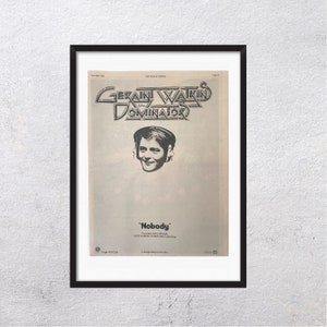 Geraint Watkins & The Dominators Nobody 1979 - Original, auténtico, póster promocional, página vintage, años 70, rock, música - J2