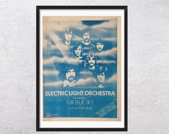 MR. BLUE SKY Electric Light Orchestra 1978 - Original, auténtico, revista de música vintage, años 70, rock, música - J8