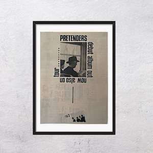 THE PRETENDERS Pretenders 1980 Melody Maker - Original, auténtico, cartel promocional, vintage, años 80, rock, música - rac80