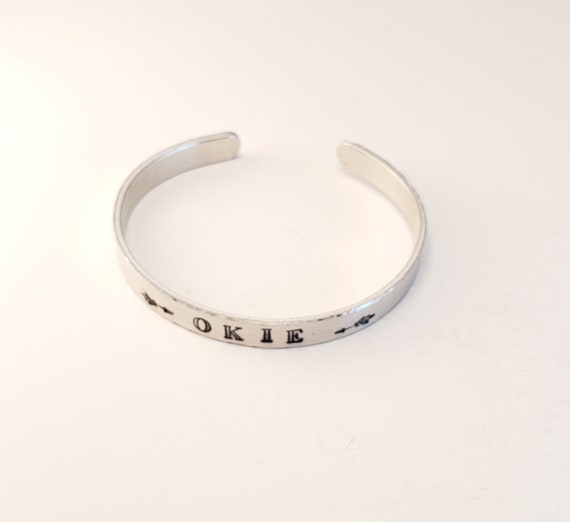 Okie Cuff Bracelet Oklahoma Jewelry Mother s Day Gift Daughter s Gift Anniversary Gift Valentine s Gift Etsy