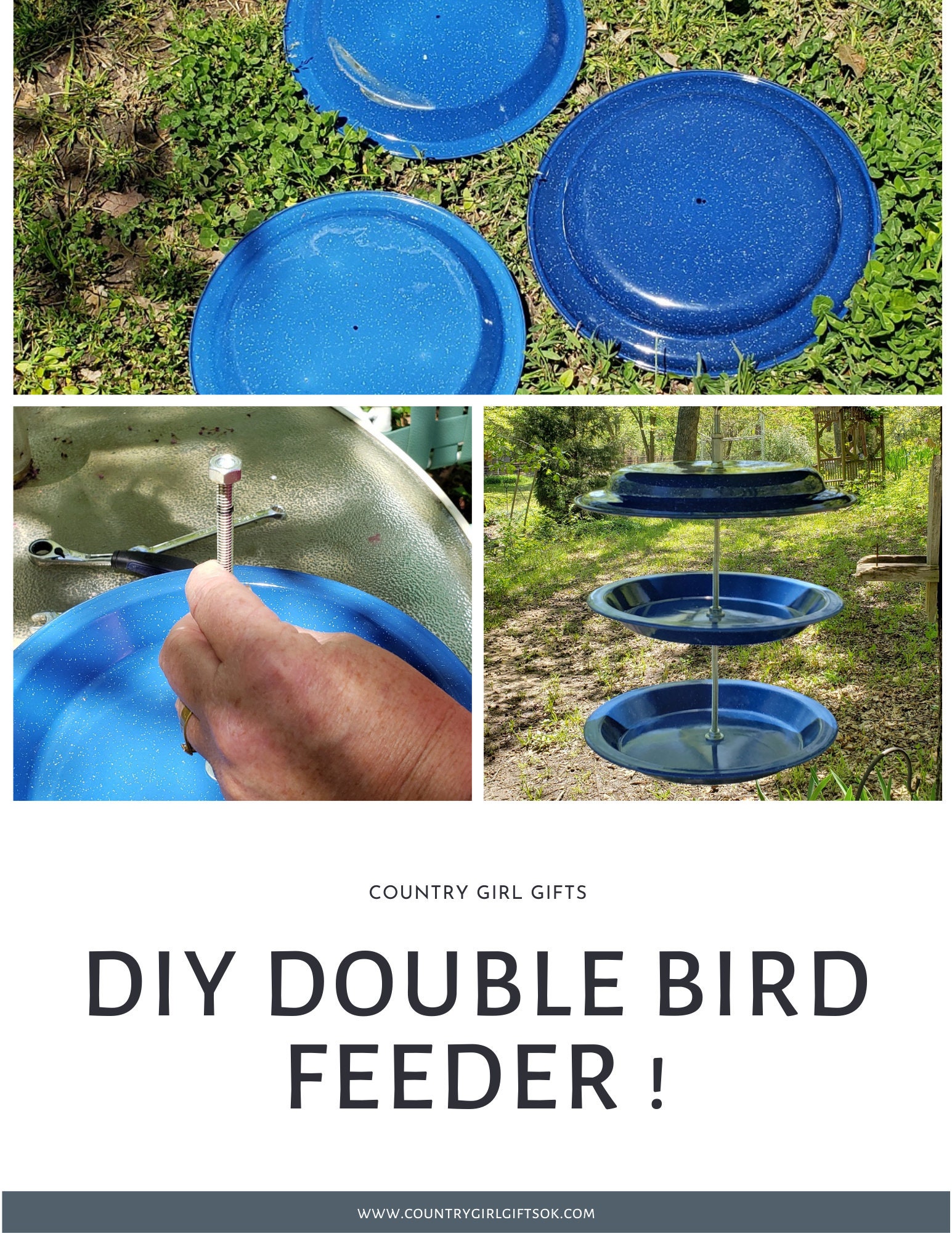 DIY Bird Feeder, Digital Instructions, Double Bird Feeder DIY, Make