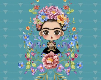 Frida Kahlo Cartoon Etsy