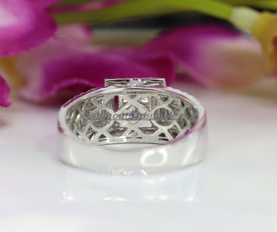 Calla. Princess-Cut Quad Diamond Twist Engagement Ring in 14k Yellow Gold