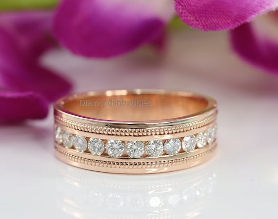 Single layer 2024 diamond band ring