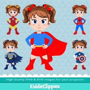 Superheld Kostüme Mädchen 2 PNG & SVG | Scrapbook, Illustration, Mädchen svg, Held, Superfrau