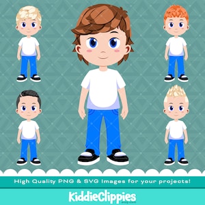 Stehende Schwarze Jungen Clipart Png Svg Scrapbook Etsy