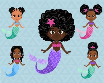 Download Black Mermaid Svg Etsy