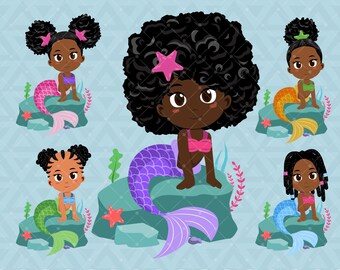 Free Free 342 Afro Baby Mermaid Svg SVG PNG EPS DXF File