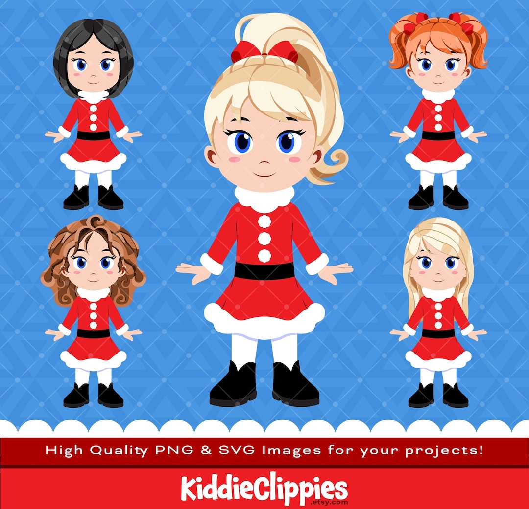 Christmas Girl Clipart PNG | Scrapbook, Illustration, Girl, Christmas ...