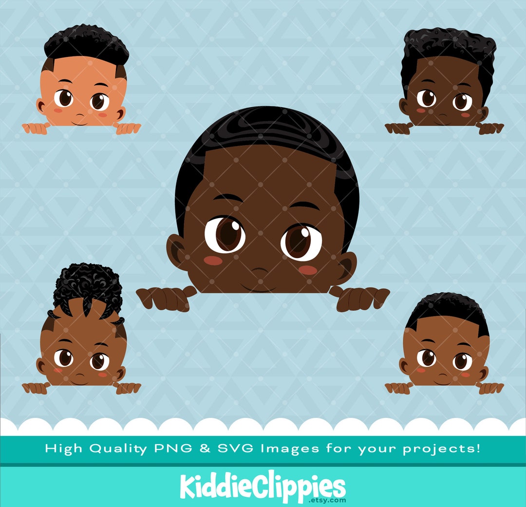 Peeking Black Boy Clipart PNG | Scrapbook, Illustration, Boy, Peeking ...