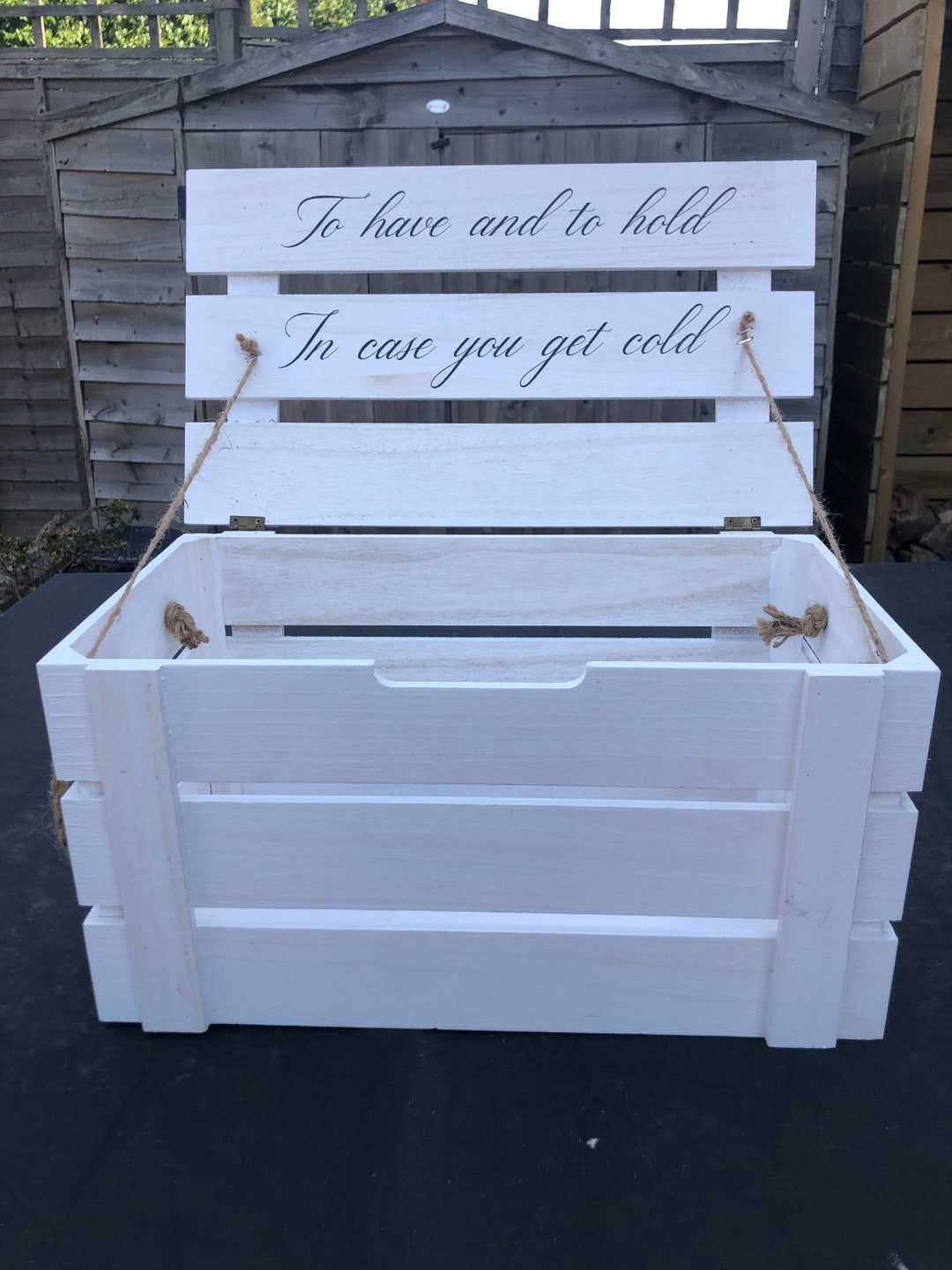 Rustic Blanket Crate/ Rustic Wedding Box/ Wooden Wedding Box/ Rustic