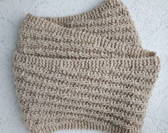 Knit snood pattern, knitted scarf for kids, beginner knitting scarf, digital knit pattern.