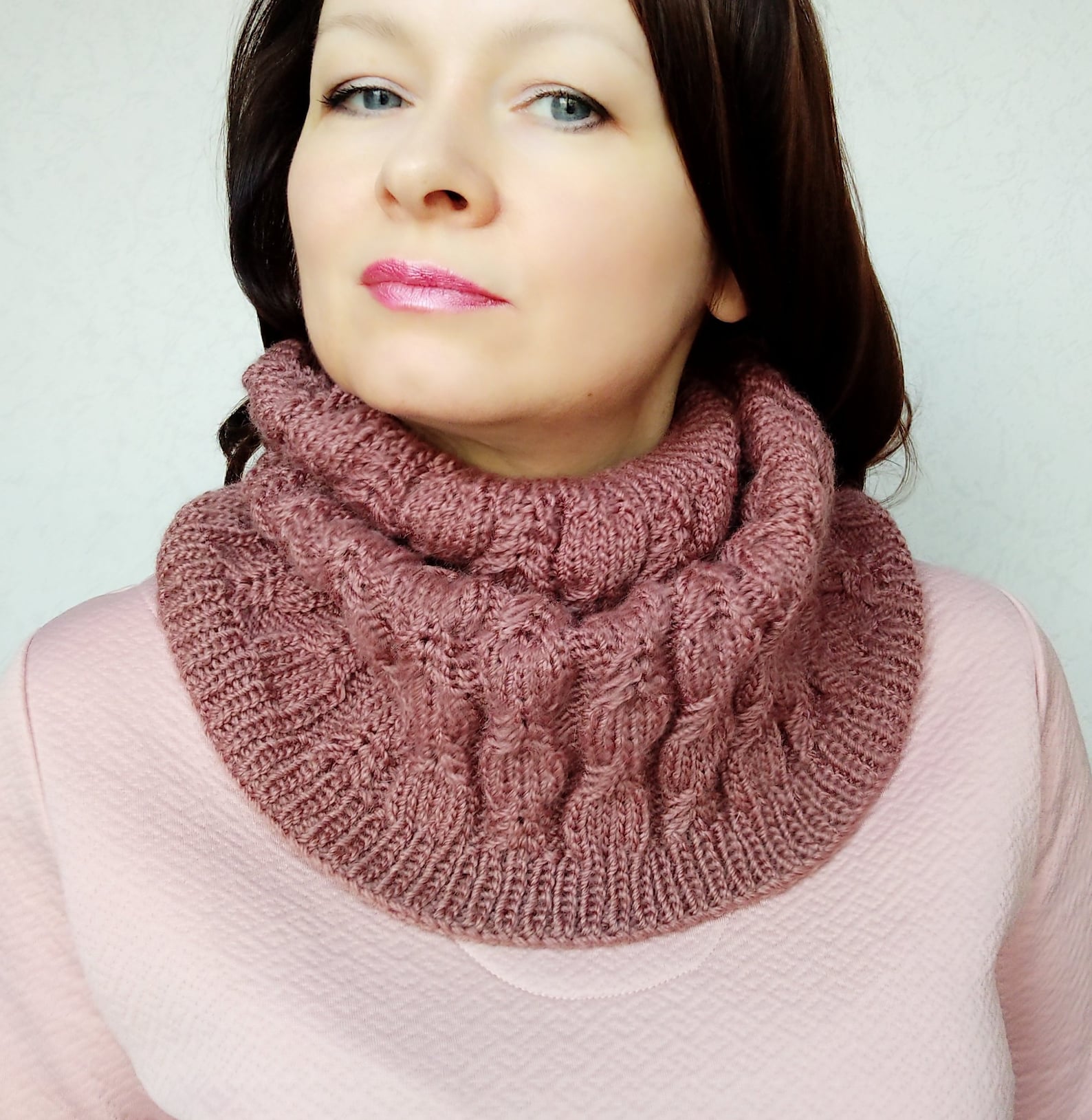 Cable snood knitting pattern knit snood for women aran Etsy