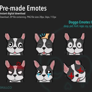 Dog Emote Set I / Stream Emotes / Cute Doggo Emote