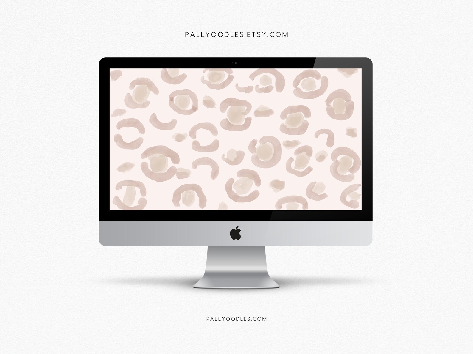 Neutral Leopard Print abstract Desktop wallpaper Laptop Etsy