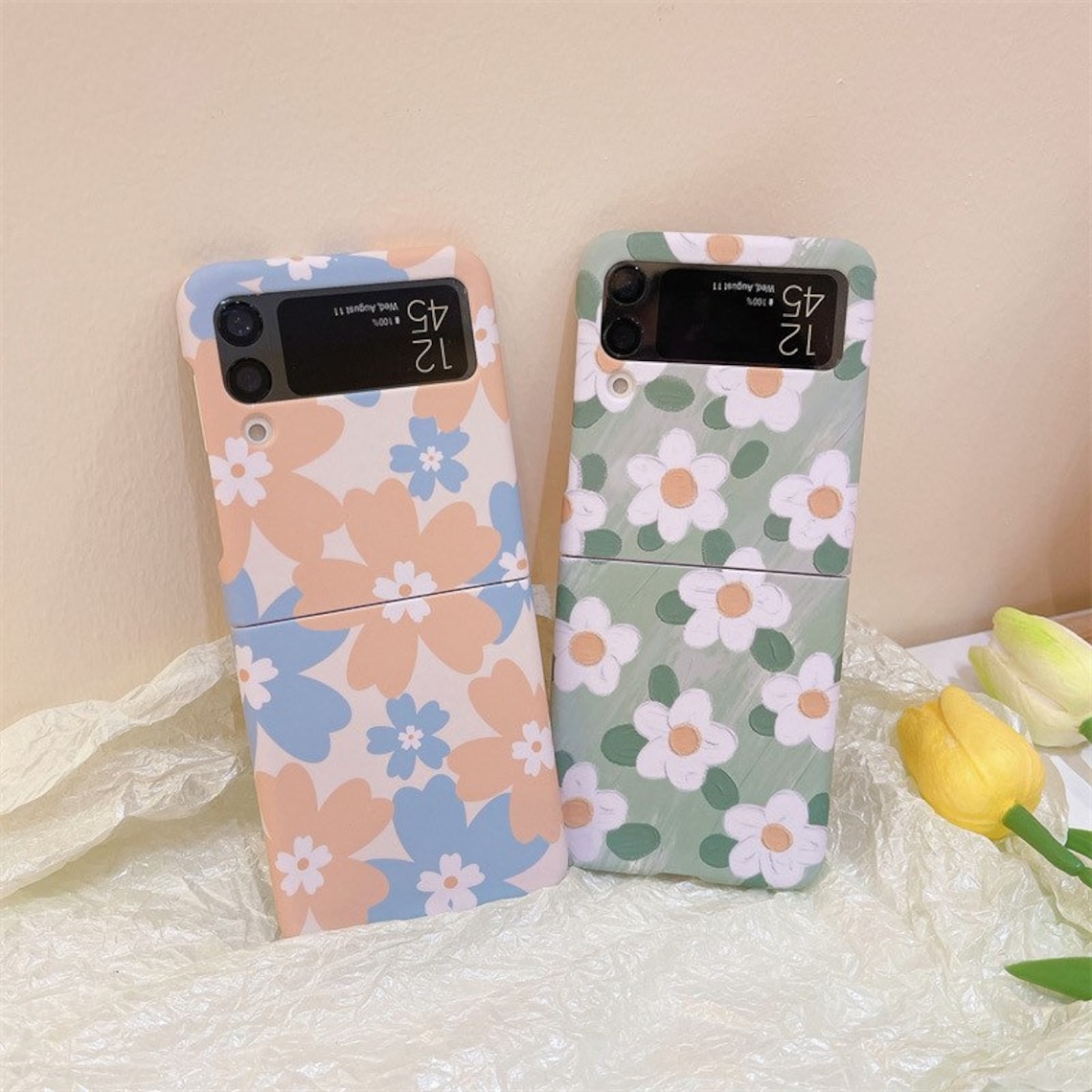 Samsung Galaxy Z Flip 4/ Z Flip 3 Phone Case Pink Flower Etsy UK