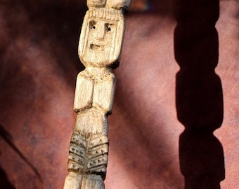 Hand Carved Shamanic Drum Beater: Vegan Linden Wood Mallet