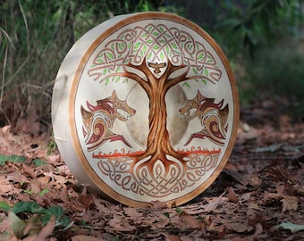 Traditional Shaman Drum, Sacred Drum, Hand Made 43 cm