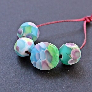 Bunte Matte Artisan Glasperlen Set, Frost Handgemachte Glasperlen, Romantische Perlen Artisan Glasperlen für handgemachten Schmuck, Akzent Perlen