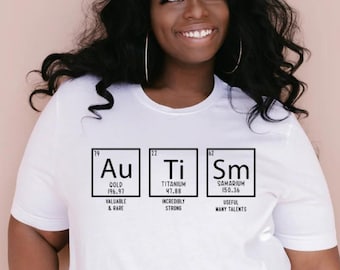 Autism Elements Shirt Gold Titatnium Samarium Autism Shirt Autism Acceptance Autism Awareness Shirt Mental Health Advocacy Shirt