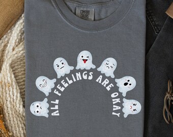 All Feelings Are OK Halloween Shirt: Mental Health Advocacy, School Counselor Gift