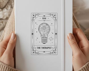 Therapist Graduation Gift Notebook – Tarot Card Journal for Counselor, Mental Health Gift