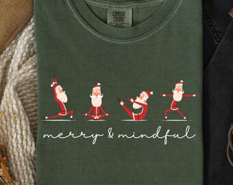 Christmas Yoga Shirt | Comfort Colors Christmas Tee | Funny Yoga Lover Gift