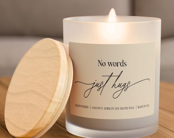 No Words Just Hugs Candle Bereavement Grief Gift Sympathy Gift Thinking of You Emotional Support Gift for Hard Times Loss of A Loved One