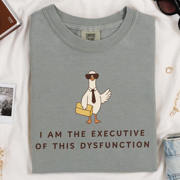 Silly Goose ADHD Shirt I Am The Executive of This Dysfunction Tshirt Comfort Colors Funny Mental Health Shirt ADHD Gift