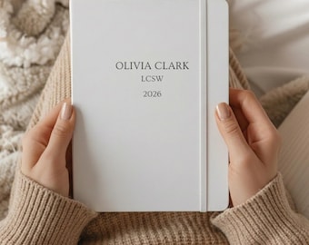 Therapist Graduation Gift Personalized Journal | Custom Name Credentials & Year | LCSW LPC LMFT Counselor Grad Gift