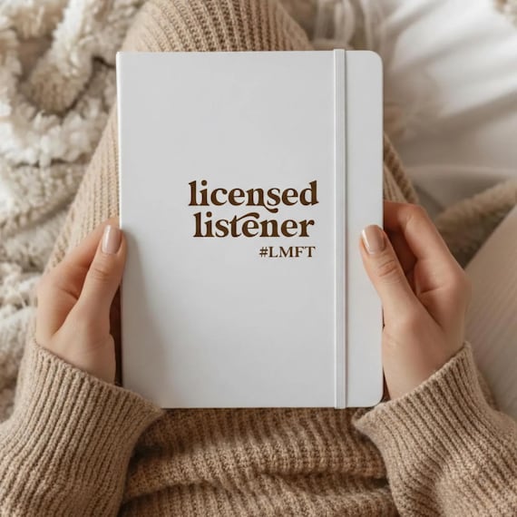 Personalized Licensed Listener Notebook Gift Therapist Journal Graduation Gift for Counselor with Therapist Credentials