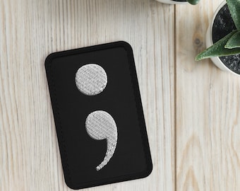 Semicolon Patch Embroidered Semicolon Suicide Awareness Iron On Patch It's Not Over Yet Mental Health Awareness Patch Encouragement Gift