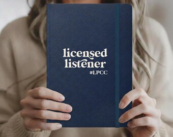 Personalized Therapist Graduation Gift | Licensed Listener Journal | Custom LCSW LPC LMFT Credentials Notebook | New Counselor Gift