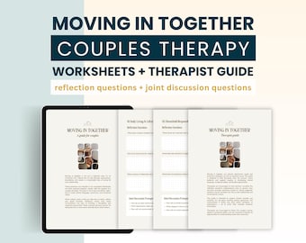 Moving In Together Therapy Worksheets for Couples | Cohabitation Counseling Resource | Therapist Guide | Relationship Transition PDF