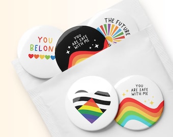 You Are Safe With Me-pins LGBT Ally-pinset Pride Month-pins The Future Is Inclusive You Belong Pride Ally-pins pleiten voor inclusie