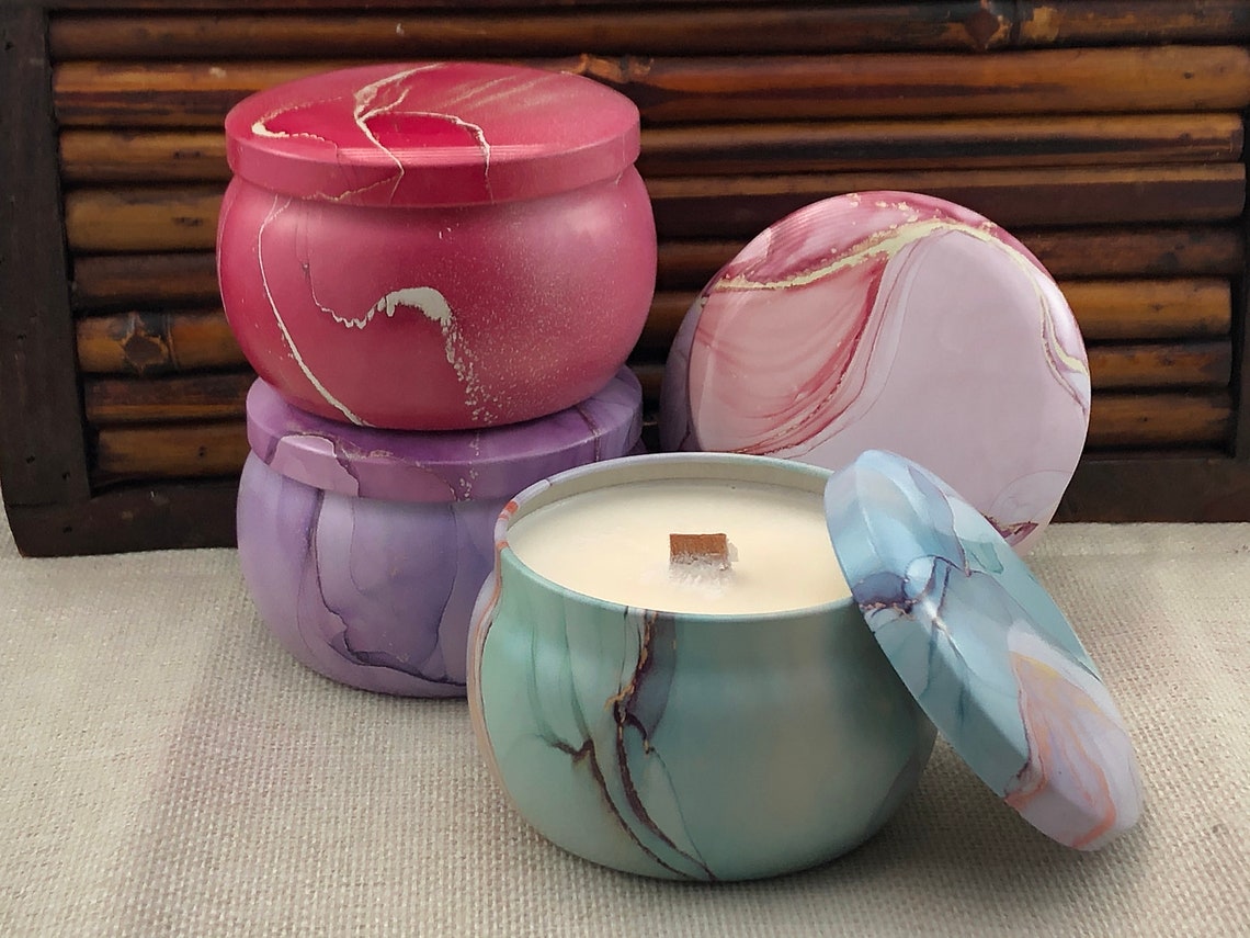 Wholesale Soy Candles 6pcs 4oz Mandala Tin Candle Bohemian Etsy